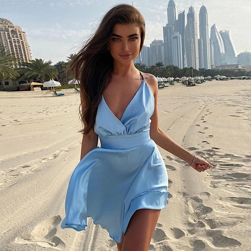 ELLIS SATIN MINI DRESS