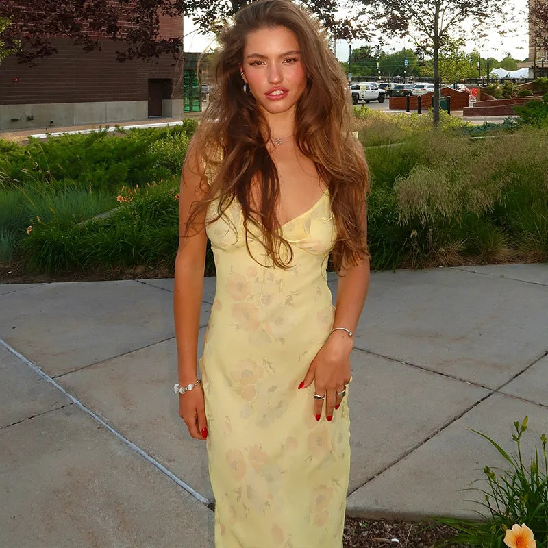 SEMANA FLORAL MAXI DRESS