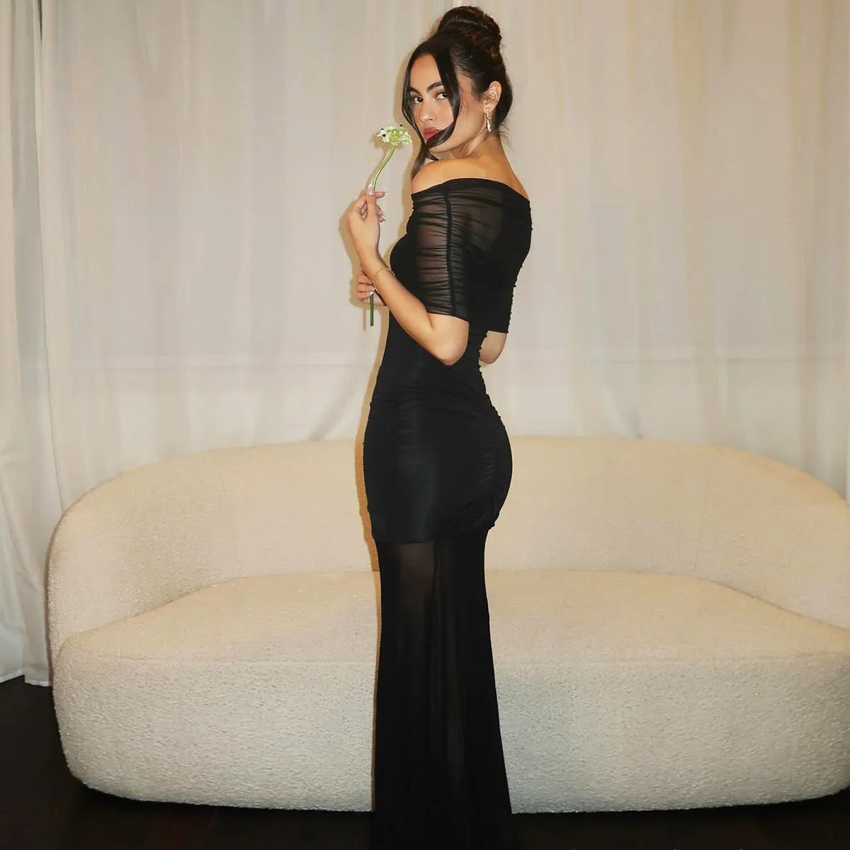 DEZIREI OFF SHOULDER MAXI DRESS