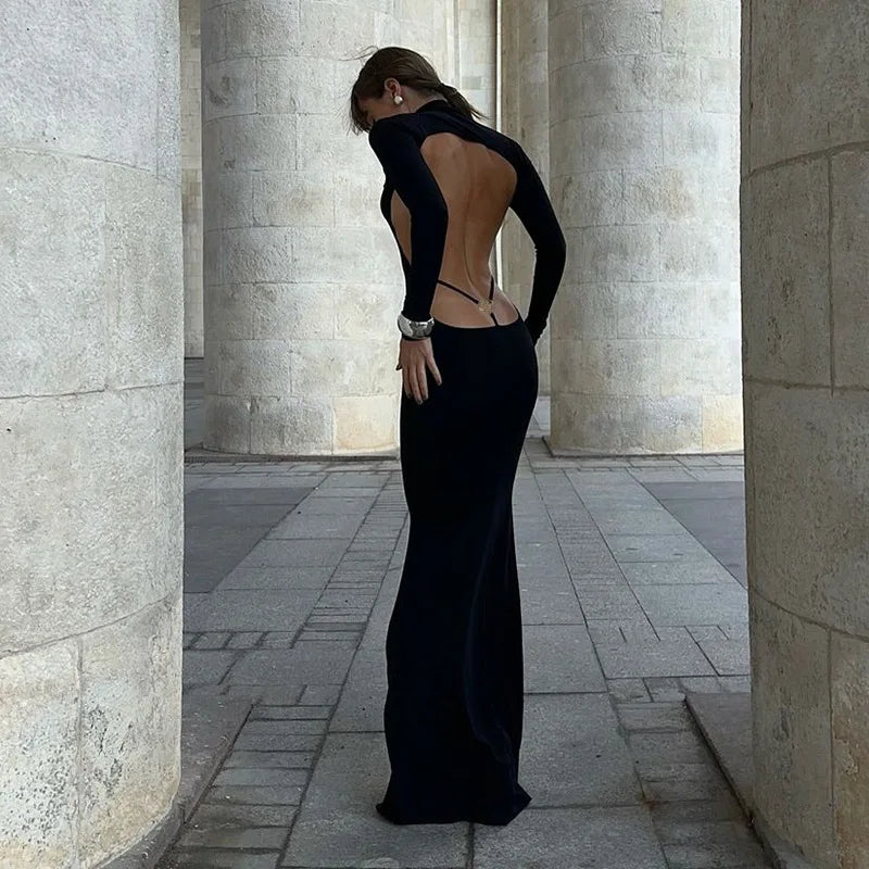 MELA BACKLESS MAXI DRESS