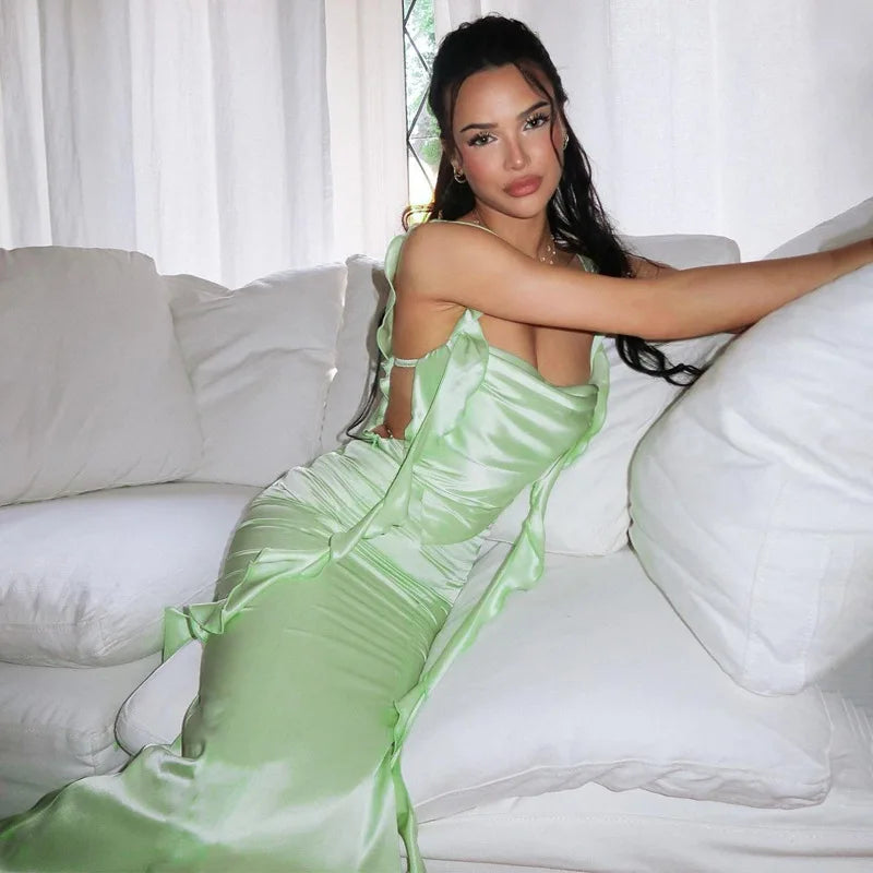 MYRNA SATIN MAXI DRESS
