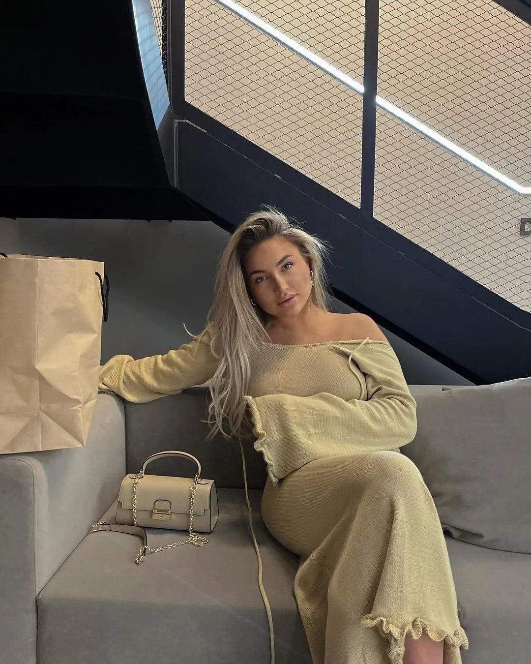 SOLENIE KNIT MAXI DRESS