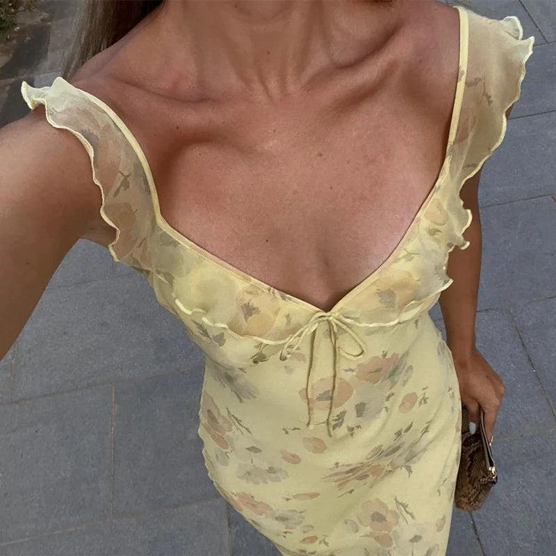SEMANA FLORAL MAXI DRESS