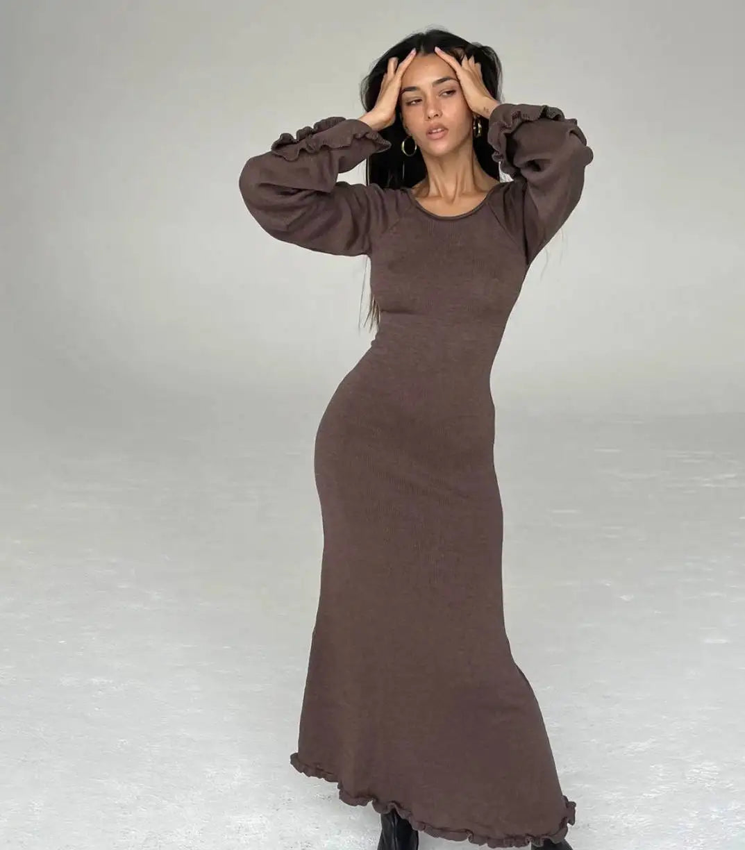 SOLENIE KNIT MAXI DRESS