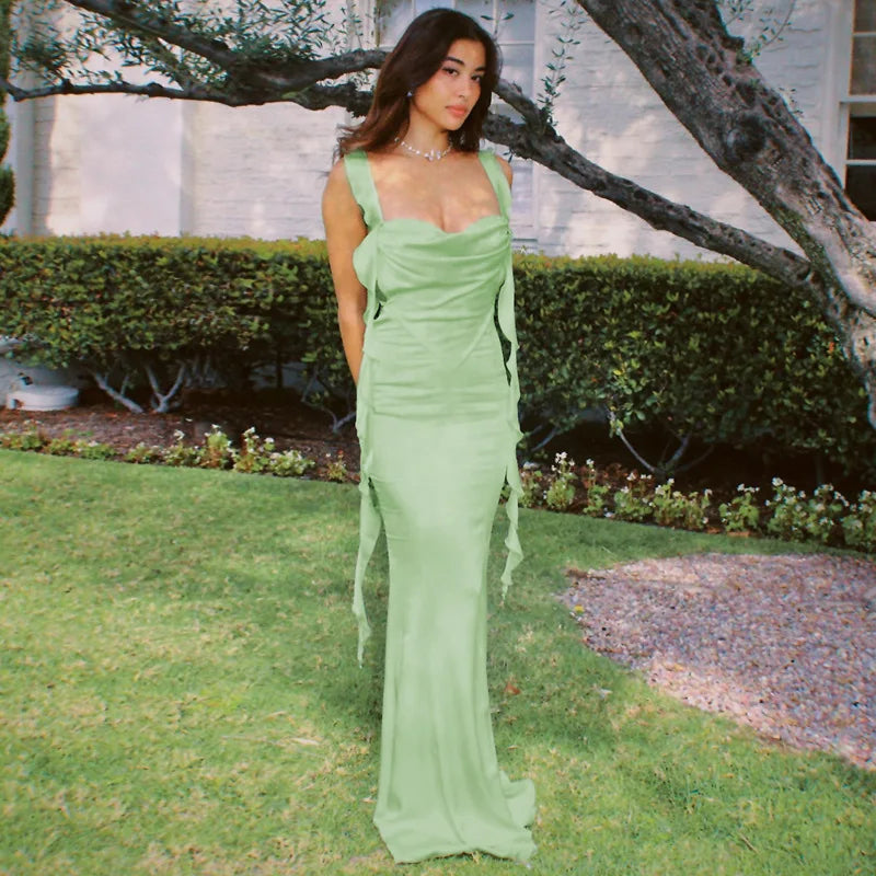 MYRNA SATIN MAXI DRESS