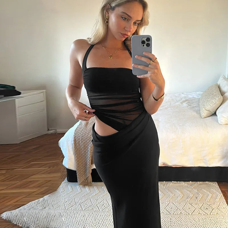 ELEONORA MESH MAXI DRESS