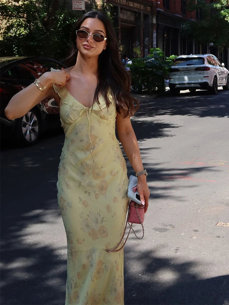 SEMANA FLORAL MAXI DRESS