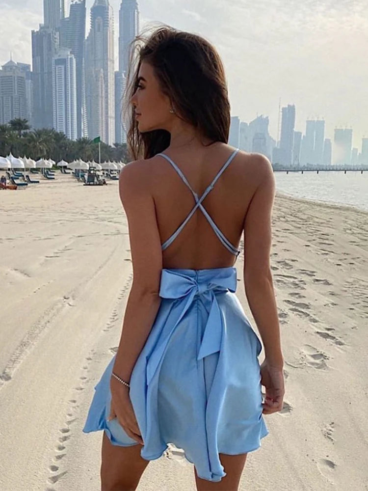 ELLIS SATIN MINI DRESS