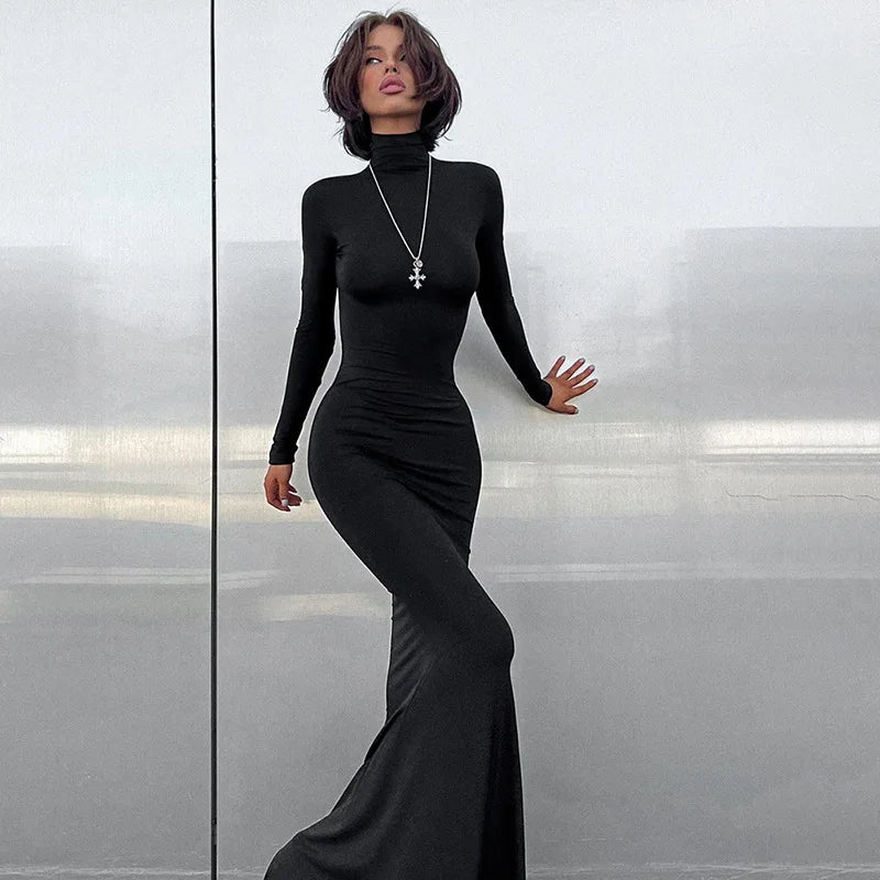 NERINA TURTLENECK MAXI DRESS
