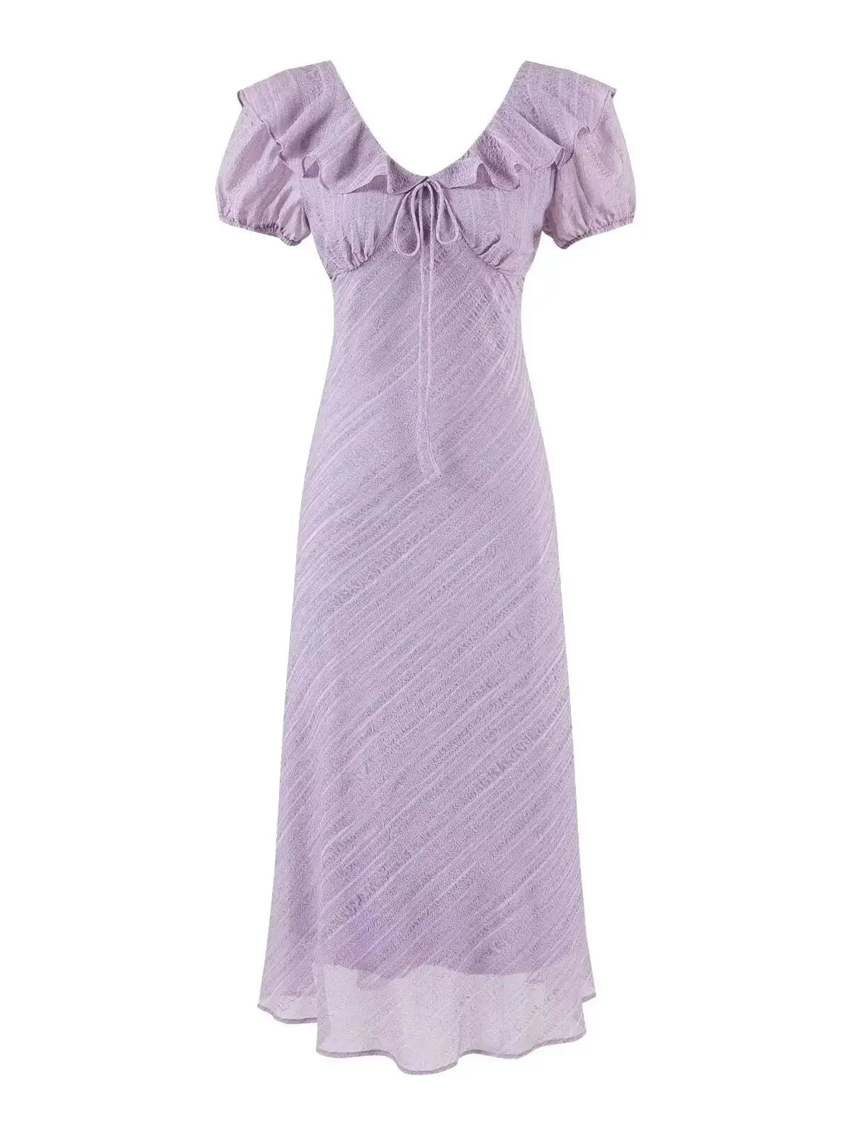 LETO POLKA DOT SATIN DRESS