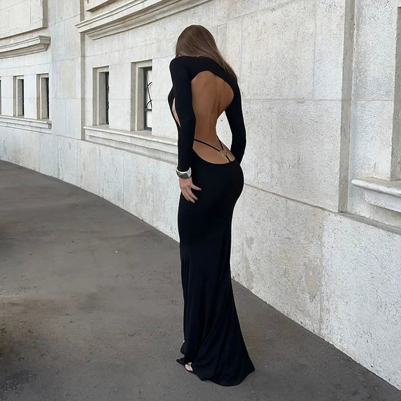 MELA BACKLESS MAXI DRESS