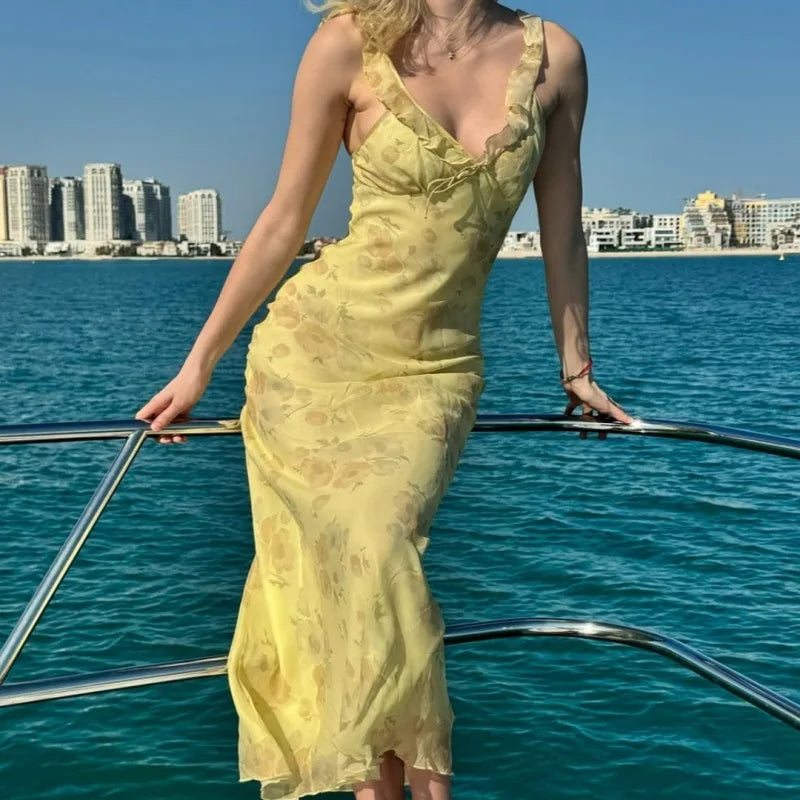 SEMANA FLORAL MAXI DRESS