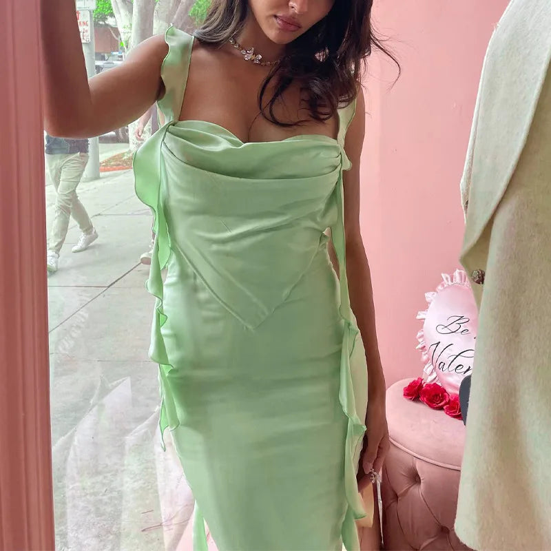 MYRNA SATIN MAXI DRESS