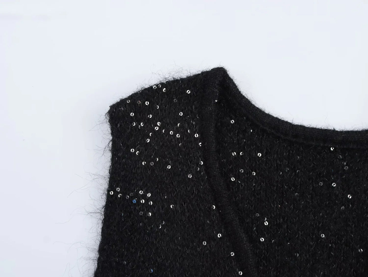 SEQUIN KNITTED SWEATER VEST