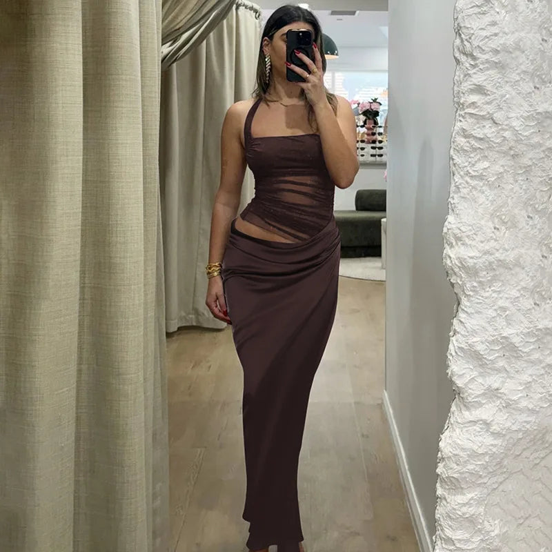 ELEONORA MESH MAXI DRESS
