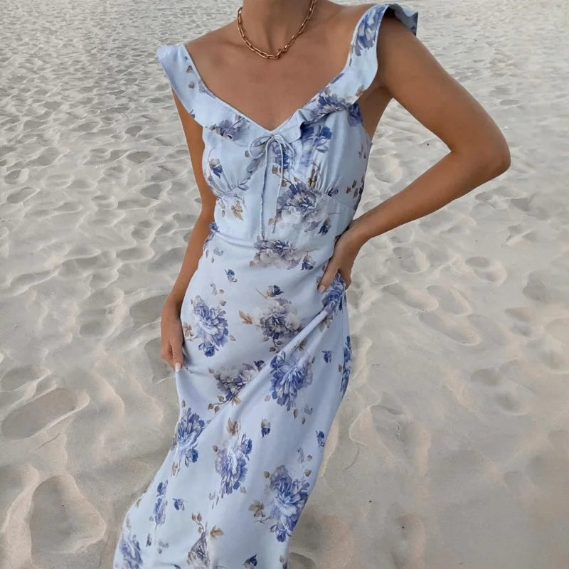 SEMANA FLORAL MAXI DRESS