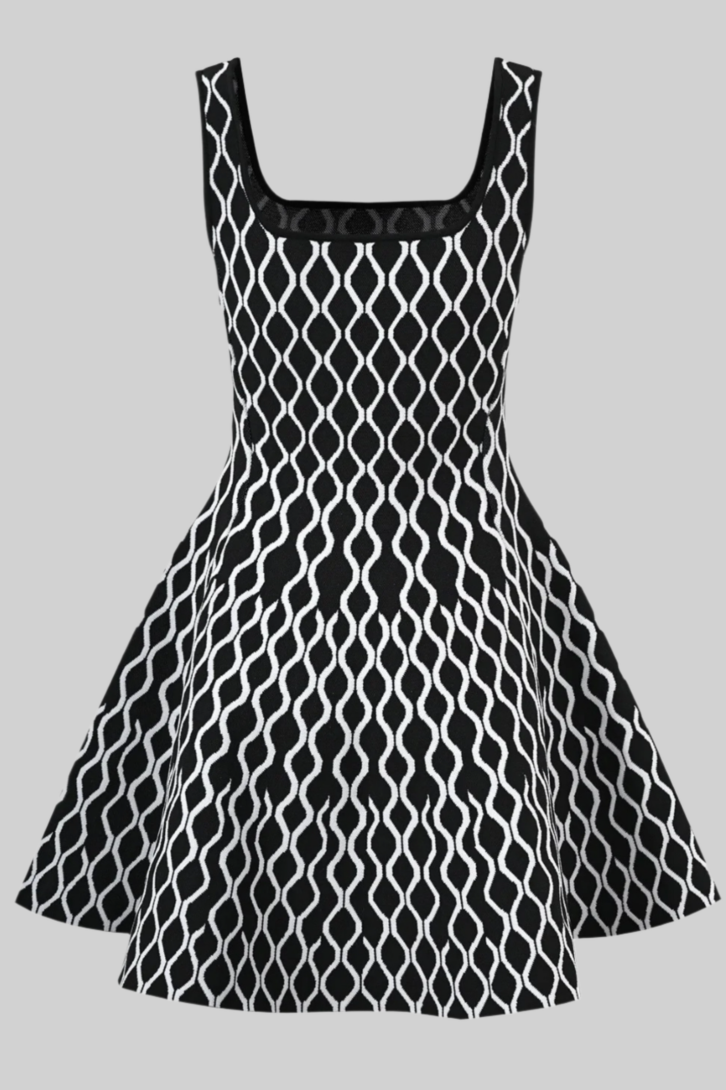 NALA PLAID MINI DRESS BLACK