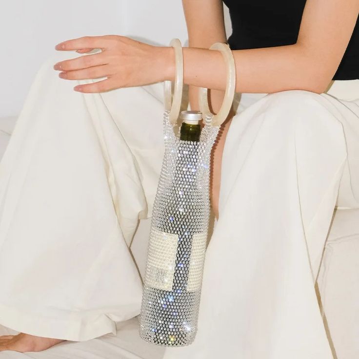 DIAMANTE WINE BAG