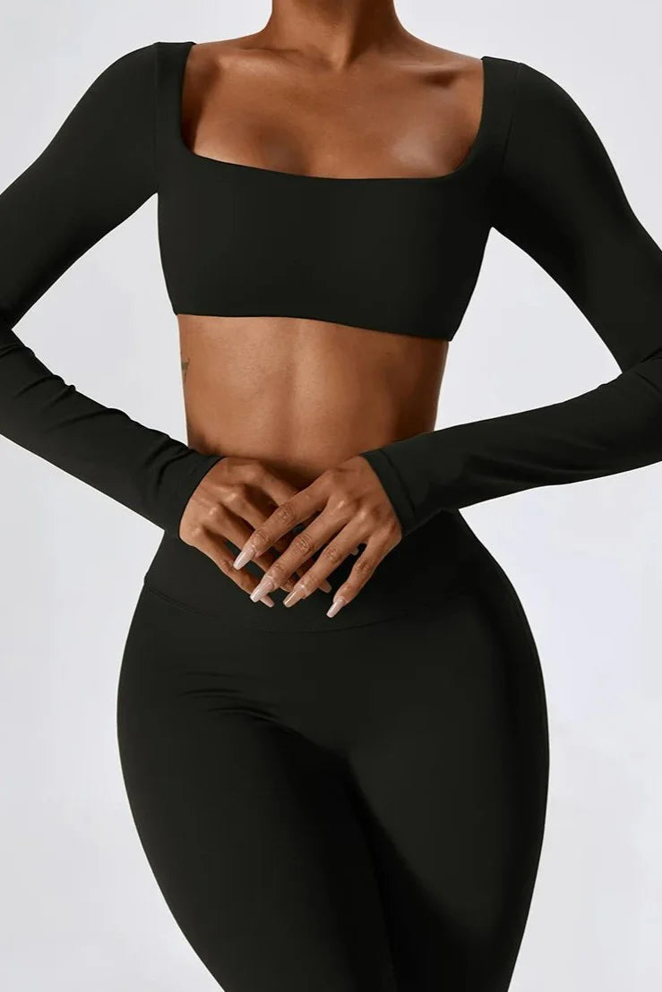 Alexa Top Leggings Sports Set Black