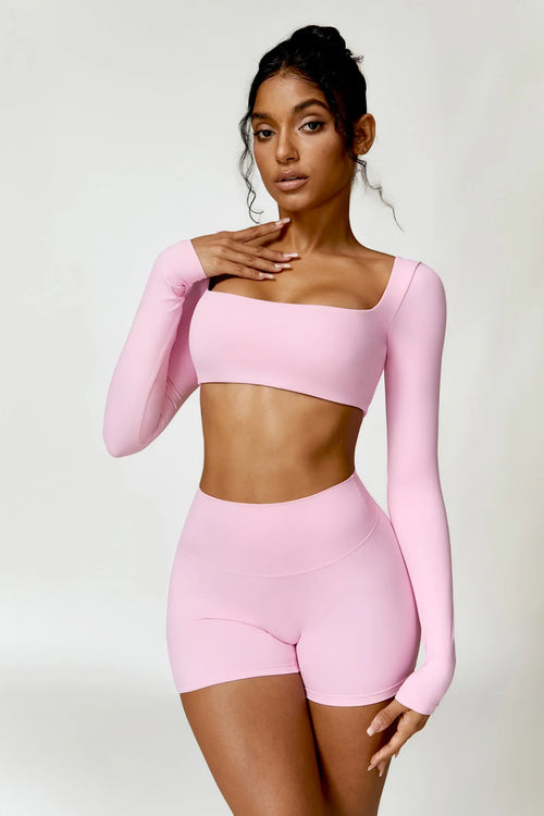 Alexa Top Shorts Sports Set Pink