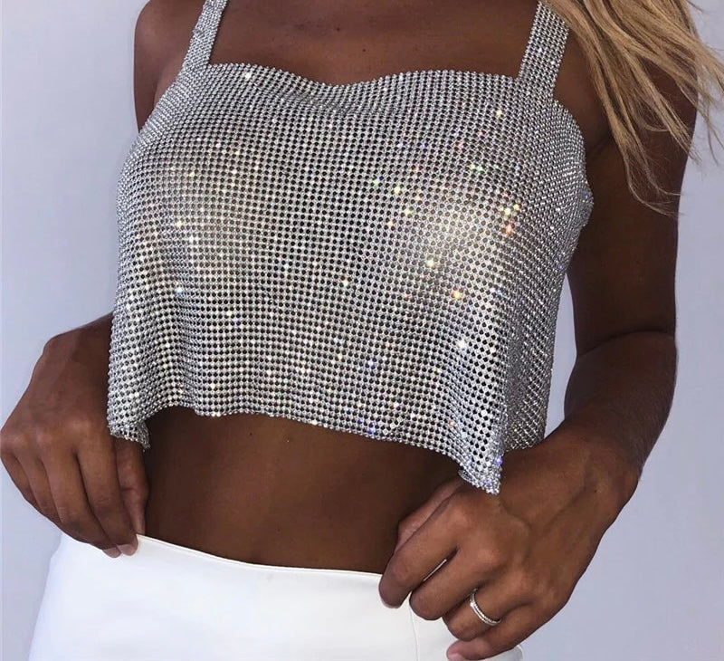 STEELA RHINESTONE TOP