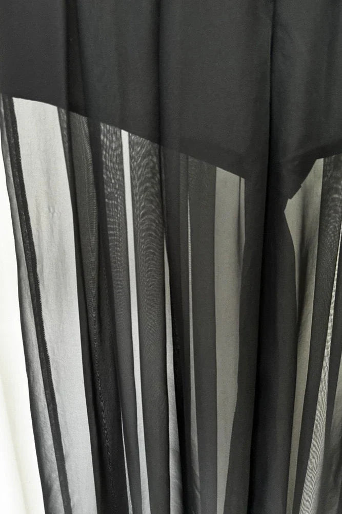 MILA EMBELLISHED BLAZER & SHEER WIDE-LEG PANT SET