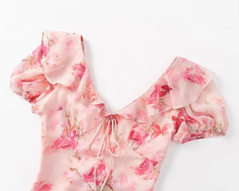 LETO POLKA DOT SATIN DRESS