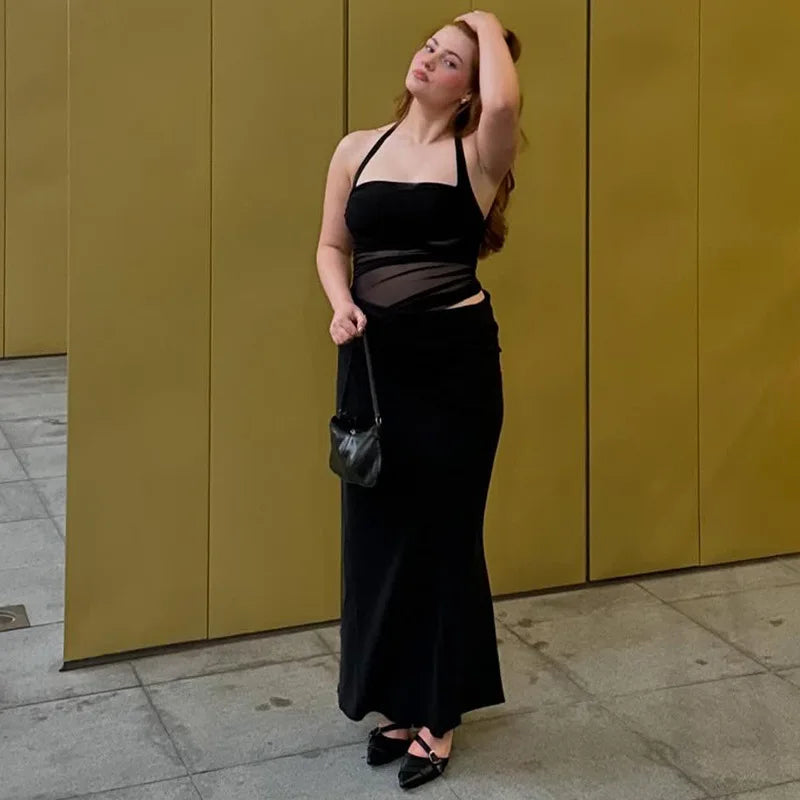 ELEONORA MESH MAXI DRESS