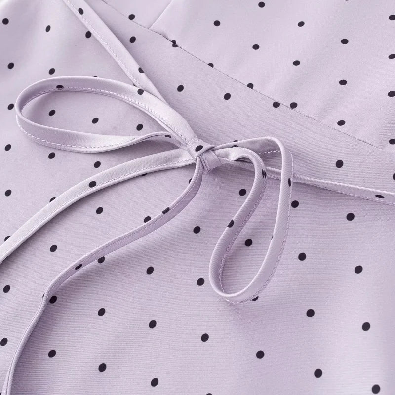 MARGOT POLKA DOT SATIN DRESS
