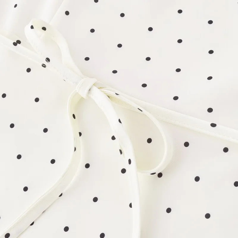 MARGOT POLKA DOT SATIN DRESS