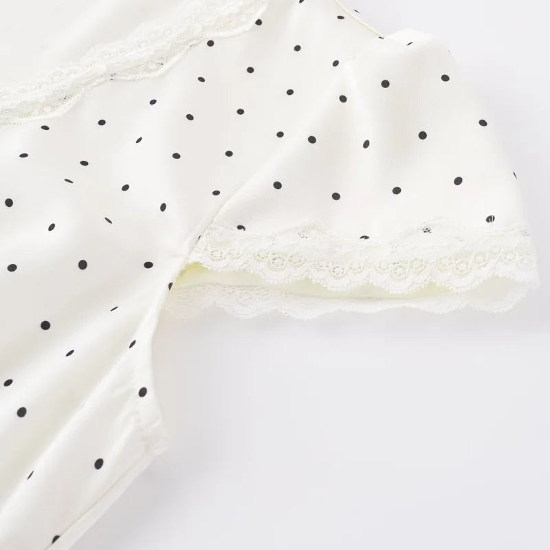 MARGOT POLKA DOT SATIN DRESS