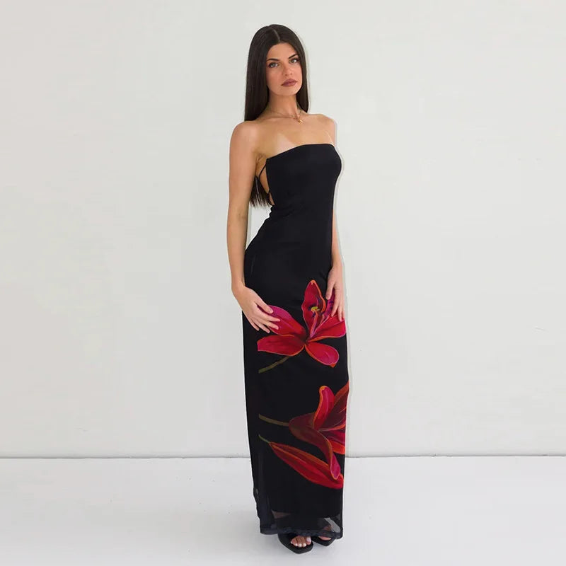 LELI OFF SHOULDER MAXI DRESS