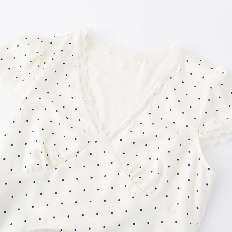 MARGOT POLKA DOT SATIN DRESS