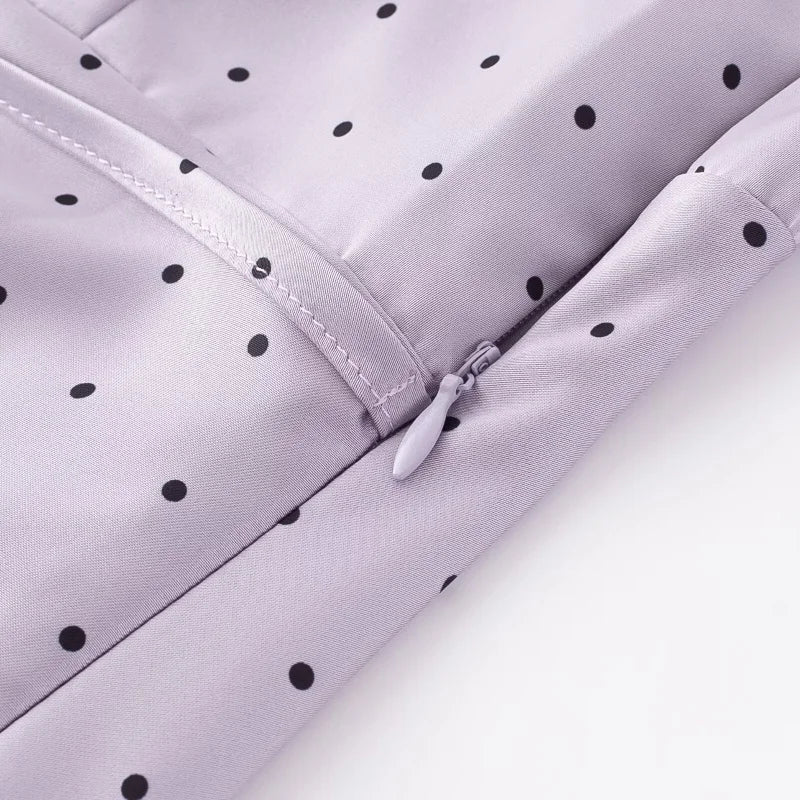 MARGOT POLKA DOT SATIN DRESS