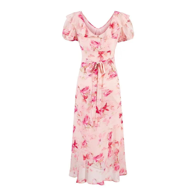 LETO POLKA DOT SATIN DRESS