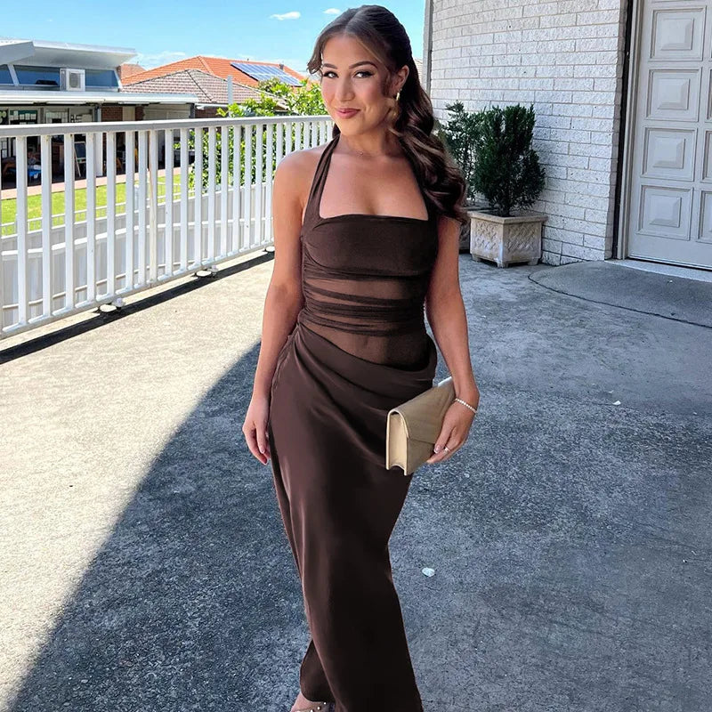ELEONORA MESH MAXI DRESS