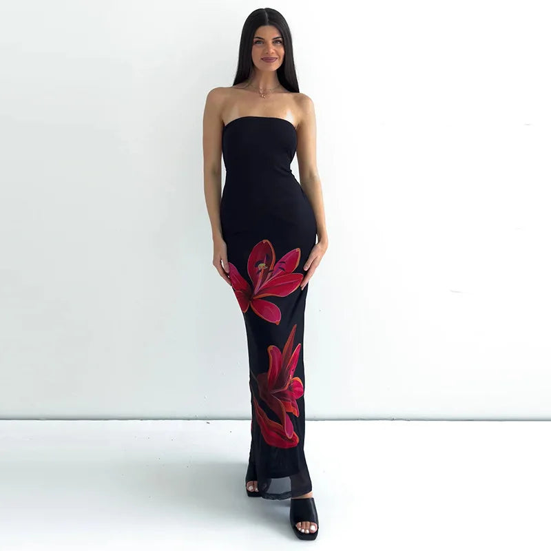 LELI OFF SHOULDER MAXI DRESS