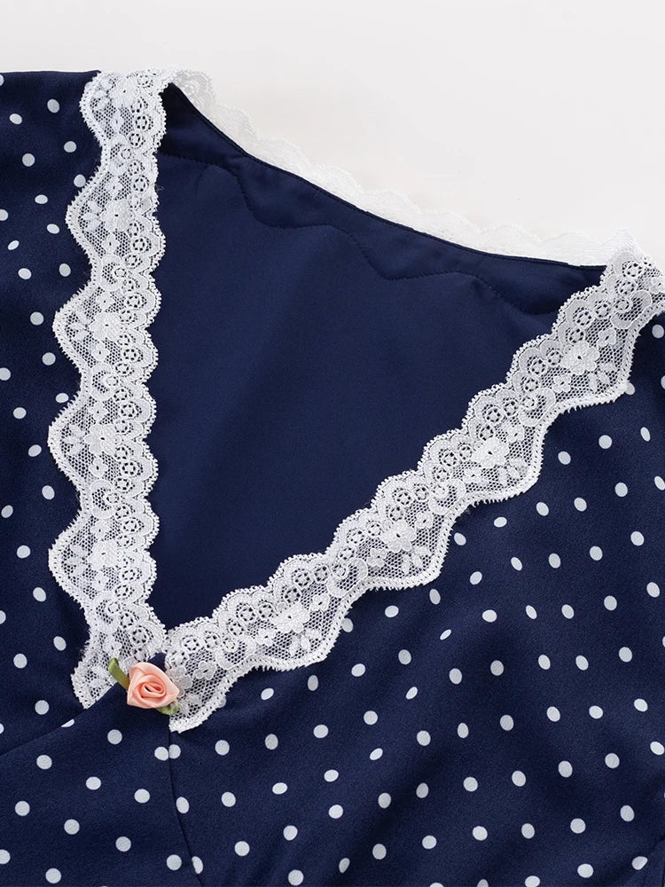 DINA POLKA DOT MIDI DRESS