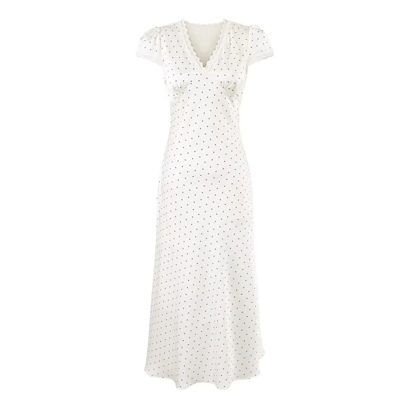 MARGOT POLKA DOT SATIN DRESS