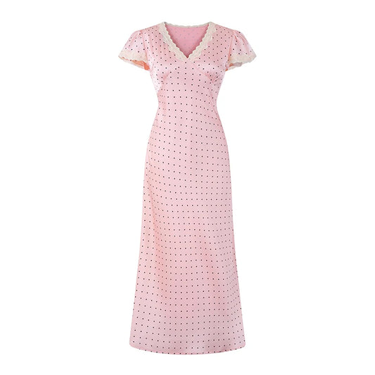 MARGOT POLKA DOT SATIN DRESS