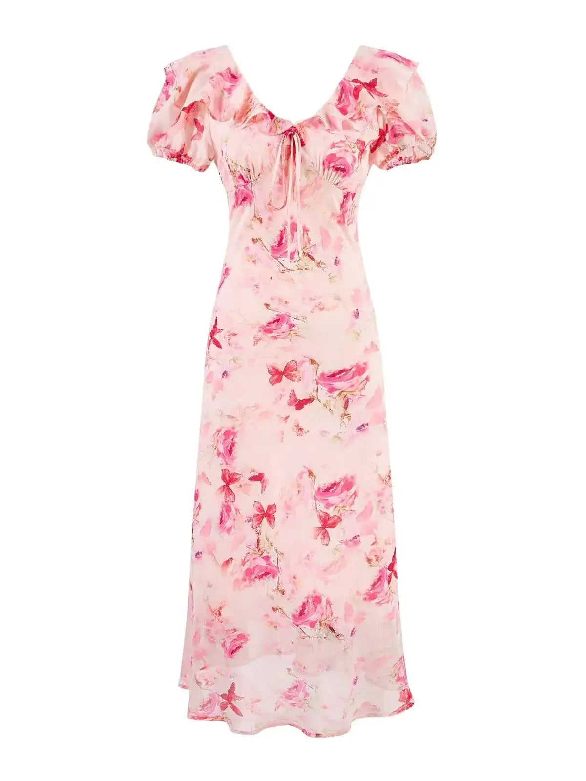 LETO POLKA DOT SATIN DRESS