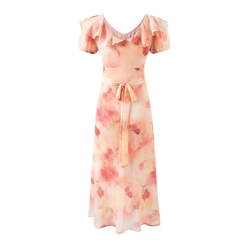LETO POLKA DOT SATIN DRESS