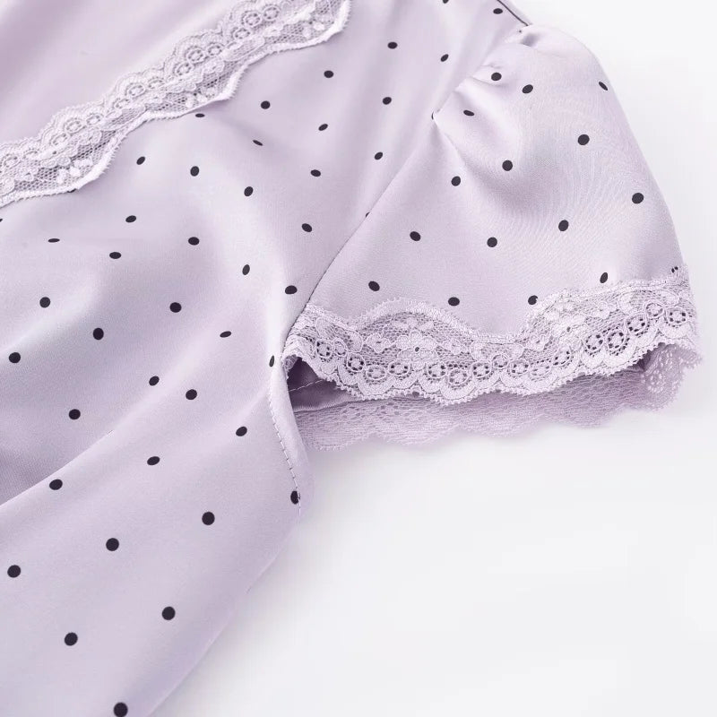 MARGOT POLKA DOT SATIN DRESS