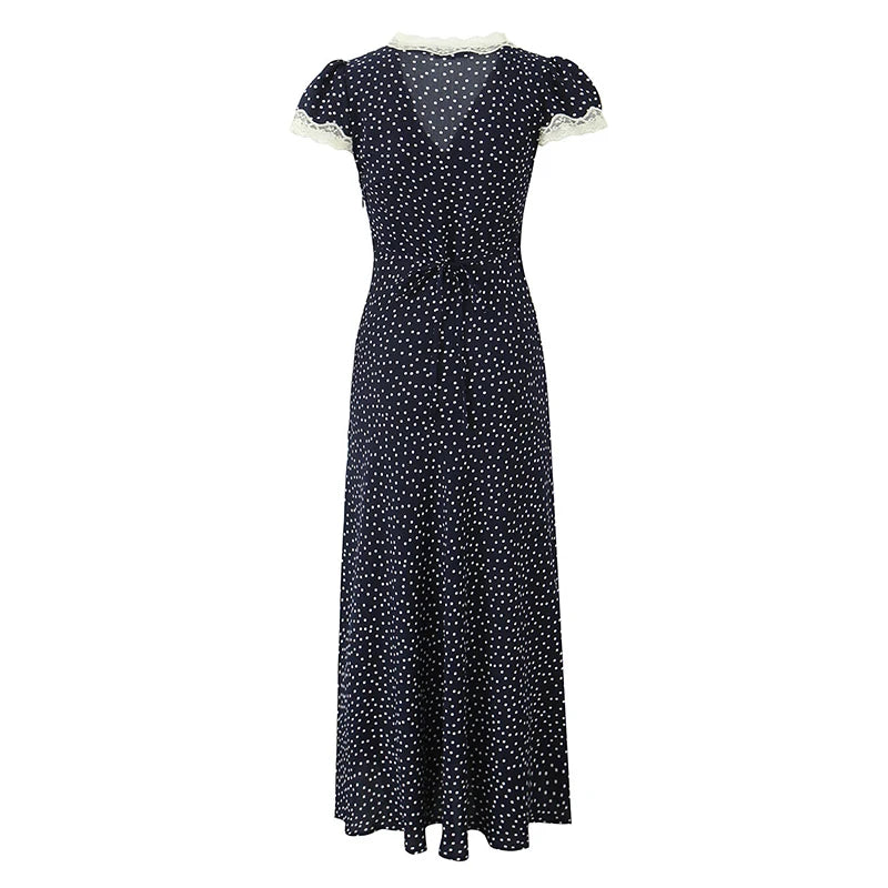 MADALINA POLKA DOT MIDI DRESS