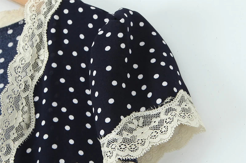 MADALINA POLKA DOT MIDI DRESS