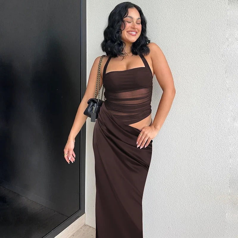ELEONORA MESH MAXI DRESS