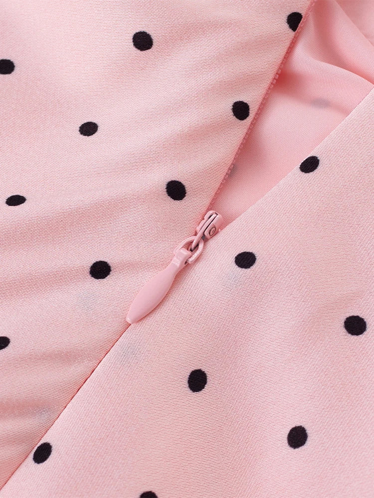 MARGOT POLKA DOT SATIN DRESS