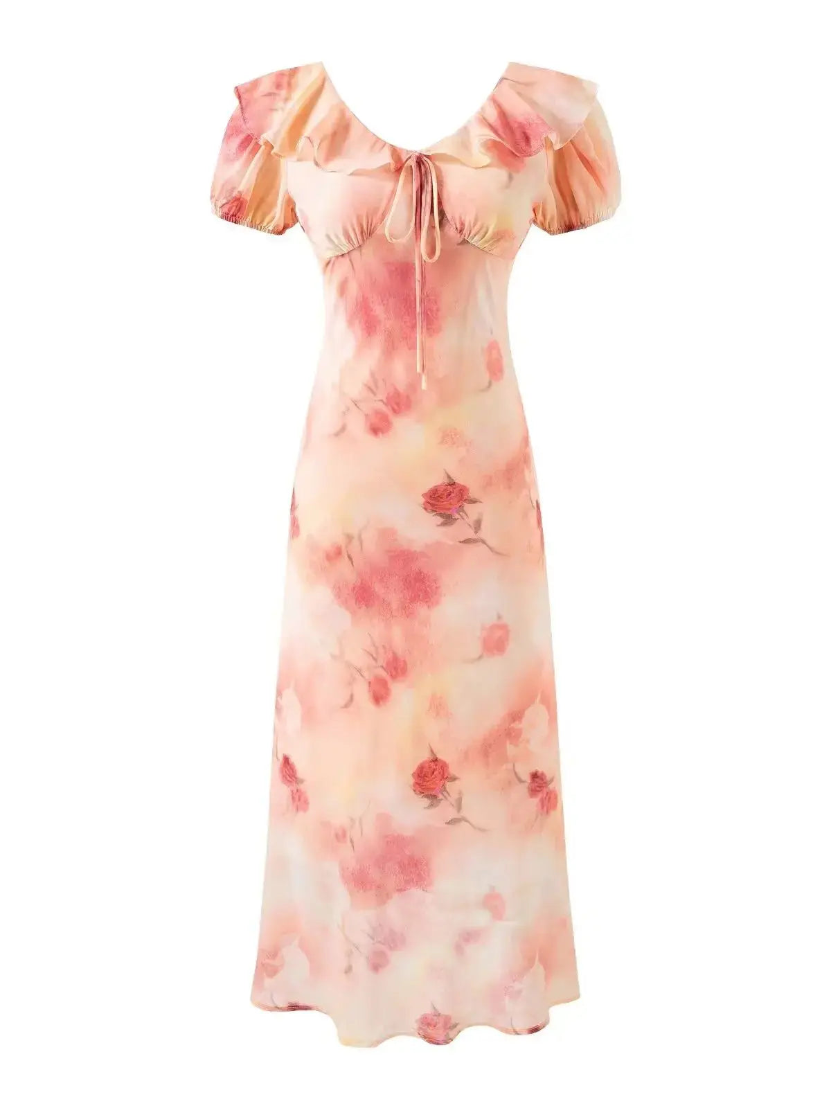 LETO POLKA DOT SATIN DRESS