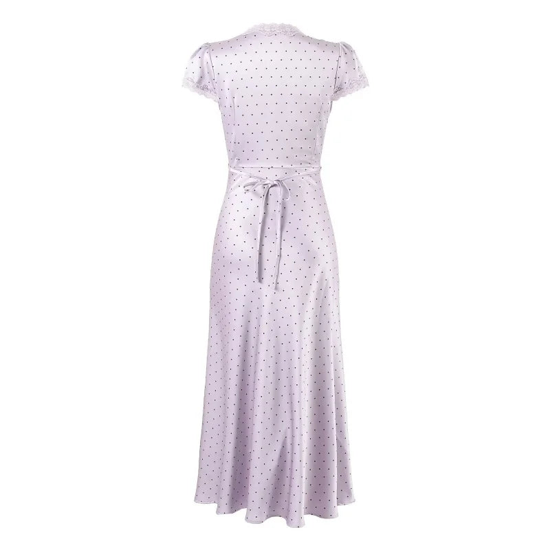 MARGOT POLKA DOT SATIN DRESS