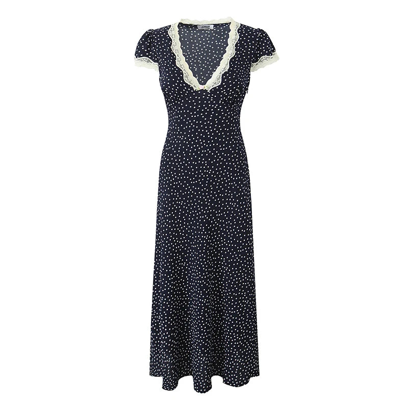 MADALINA POLKA DOT MIDI DRESS